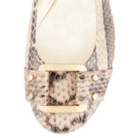Jimmy Choo Snakeskin Gold Heel Pump - Picture 1 of 9